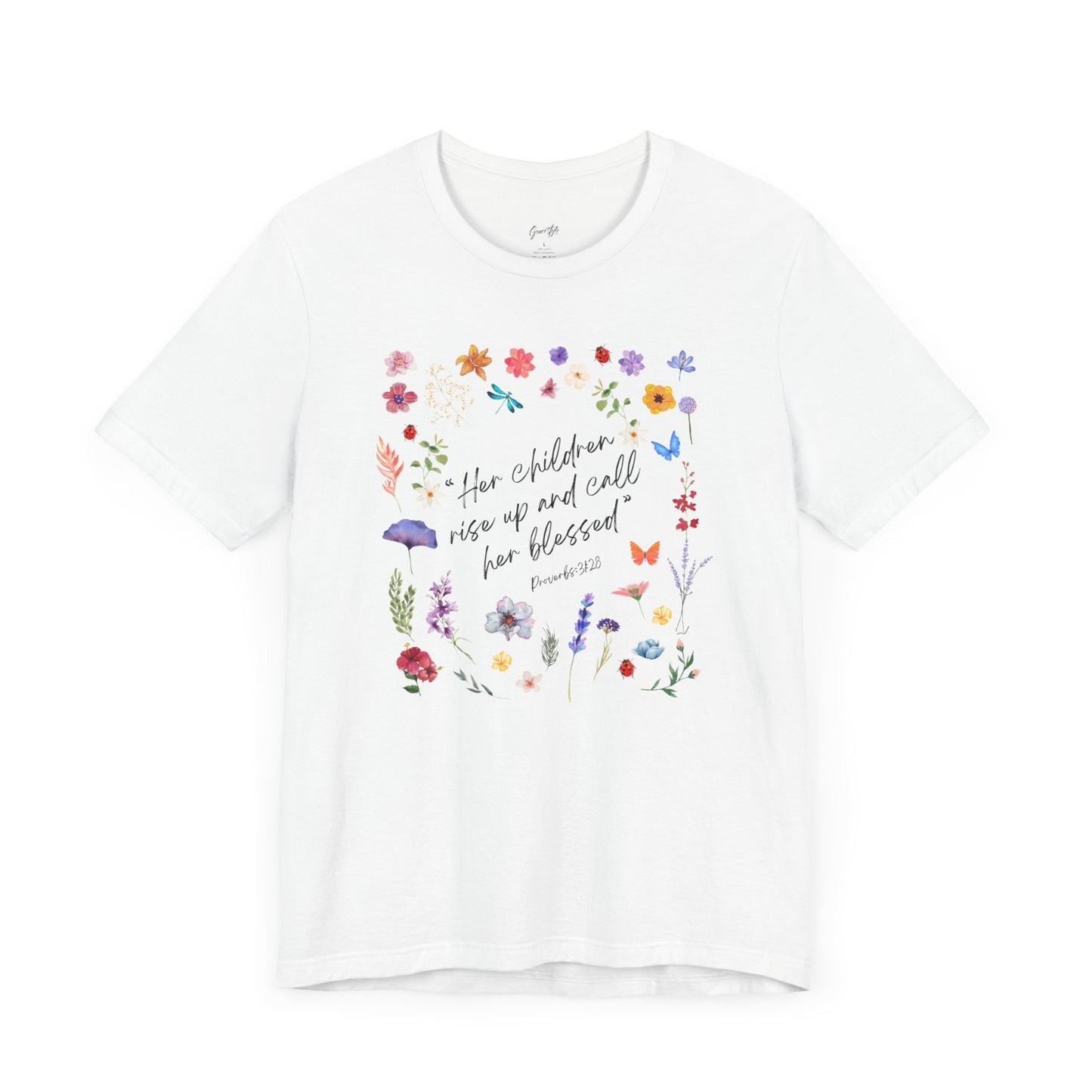 Blessed Mother Flower Collage T-Shirt