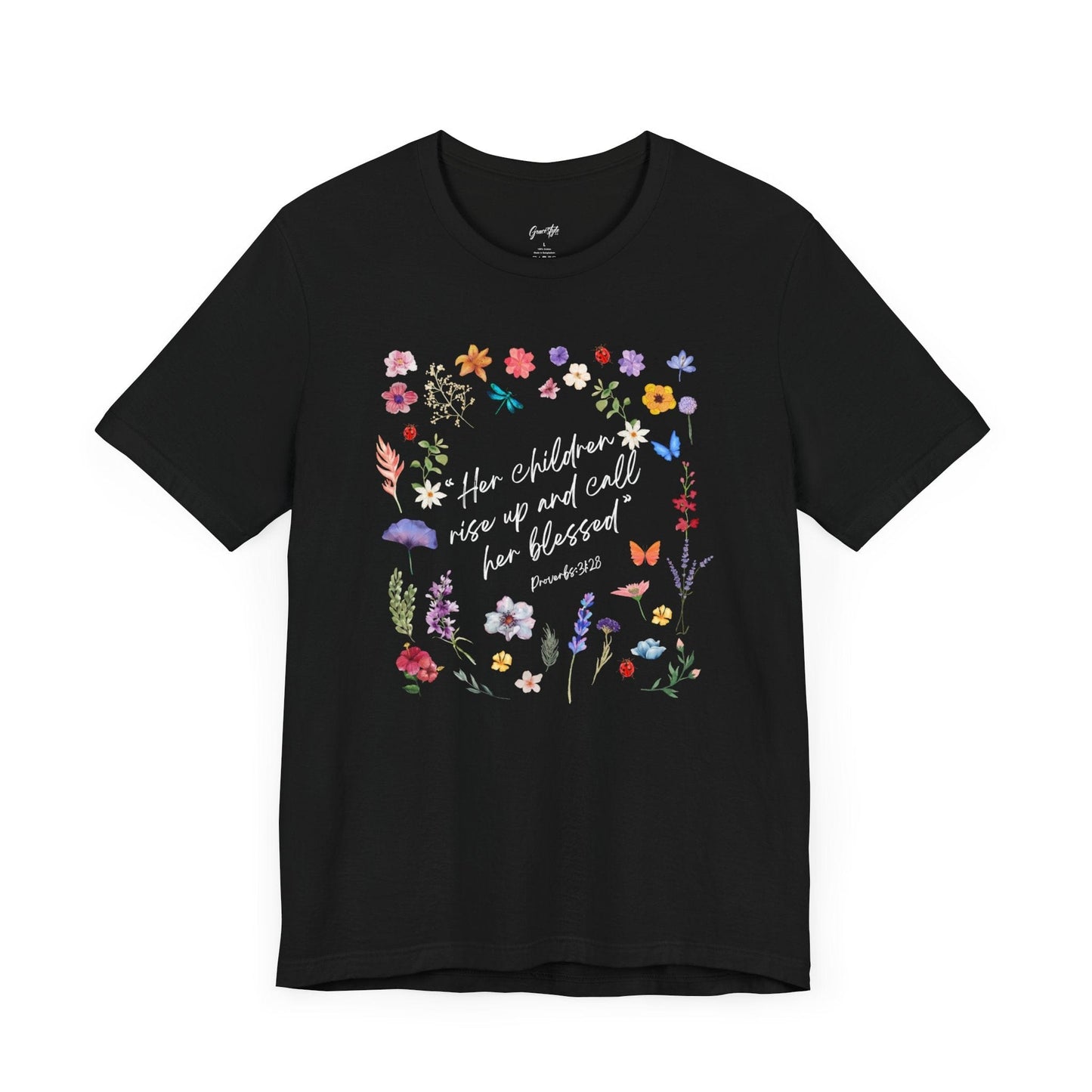 Blessed Mother Flower Collage T-Shirt