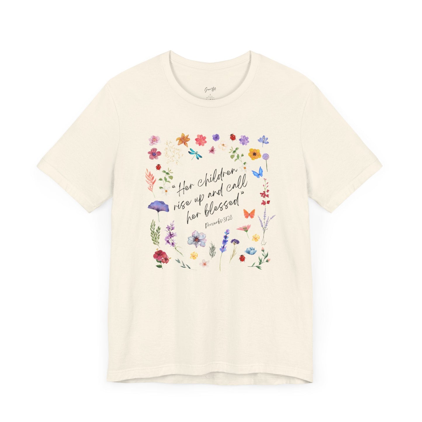 Blessed Mother Flower Collage T-Shirt