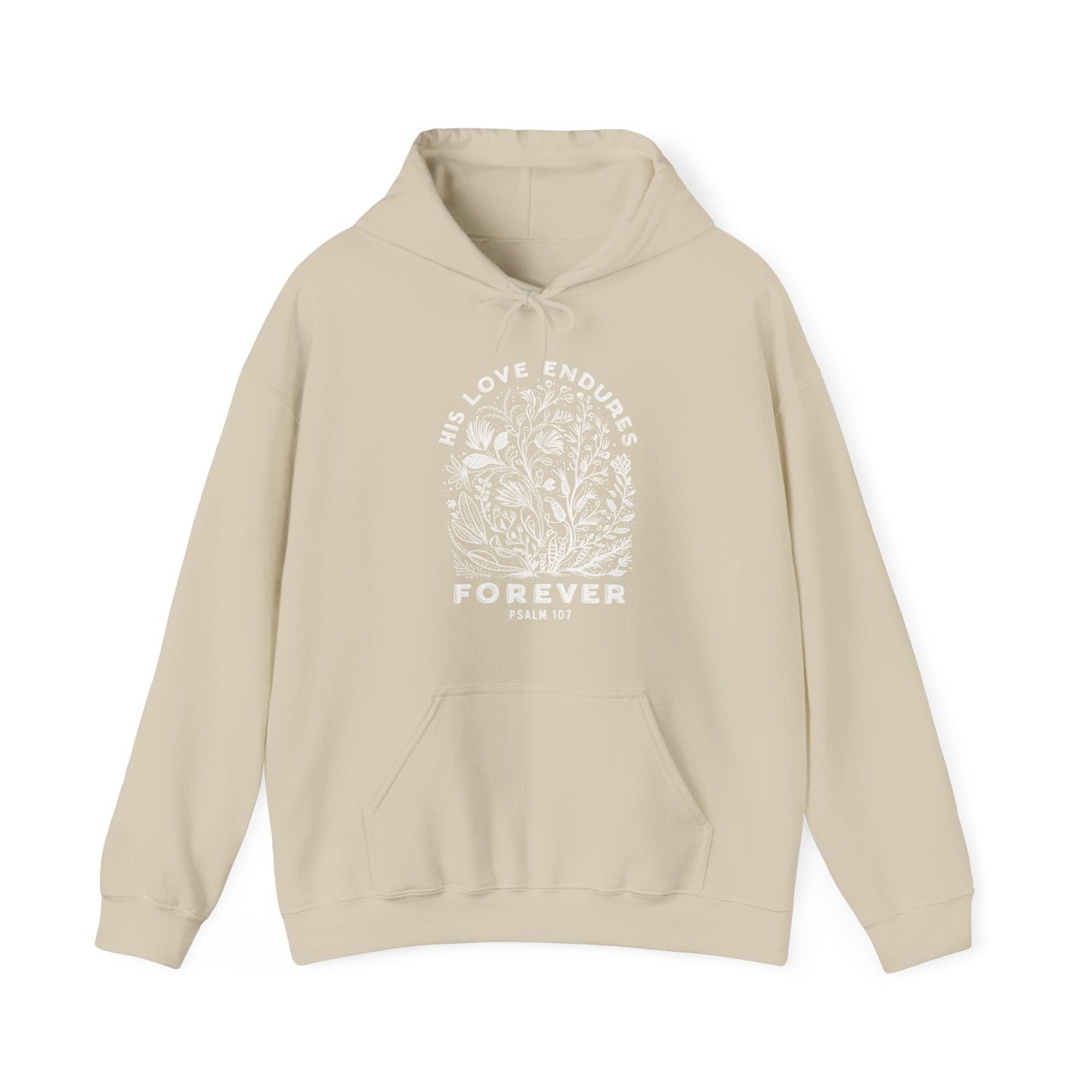 His Love Endures Forever Floral Hoodie