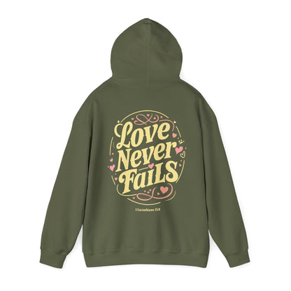 Love Never Fails Vintage Hoodie