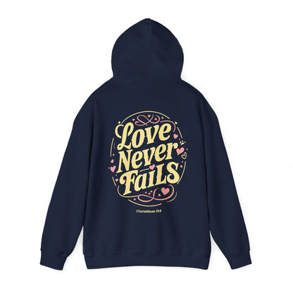Love Never Fails Vintage Hoodie