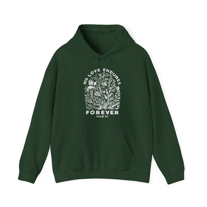 His Love Endures Forever Floral Hoodie