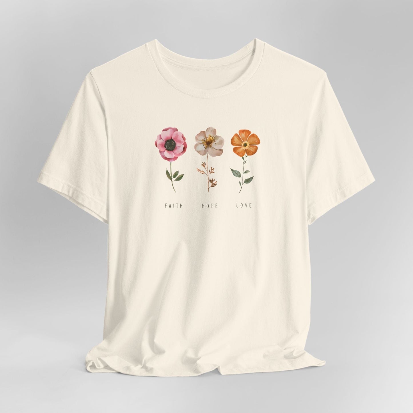 Faith Hope Love Floral T-Shirt