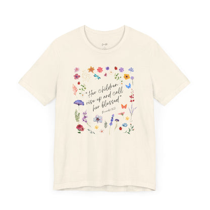 Blessed Mother Flower Collage T-Shirt