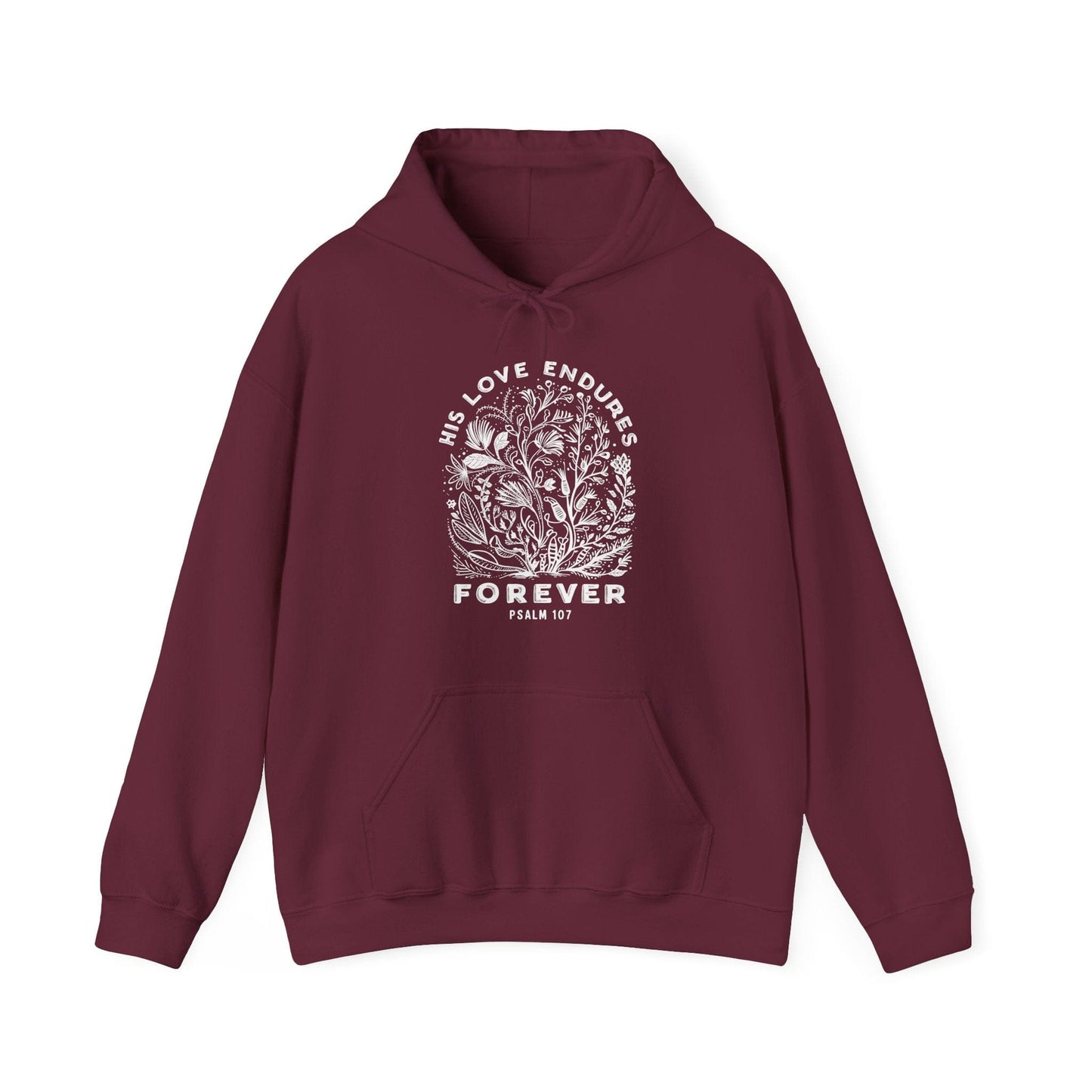 His Love Endures Forever Floral Hoodie