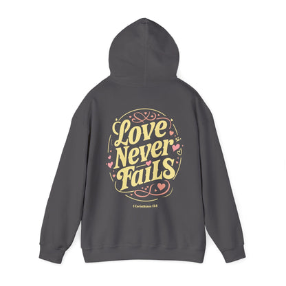 Love Never Fails Vintage Hoodie